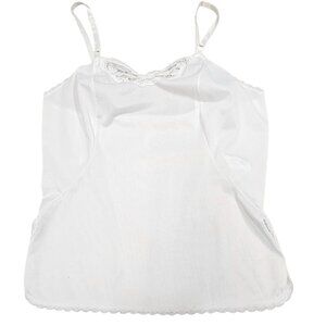 Vintage Sears The Doesn't Slip Womens White Nylon Camisole‎ Slip Size 34 Basic